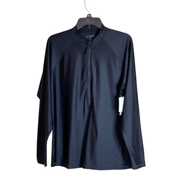 J. Crew Women's Activewear Essentials Rashguard Top Black UPF 50 - Picture 1 of 8